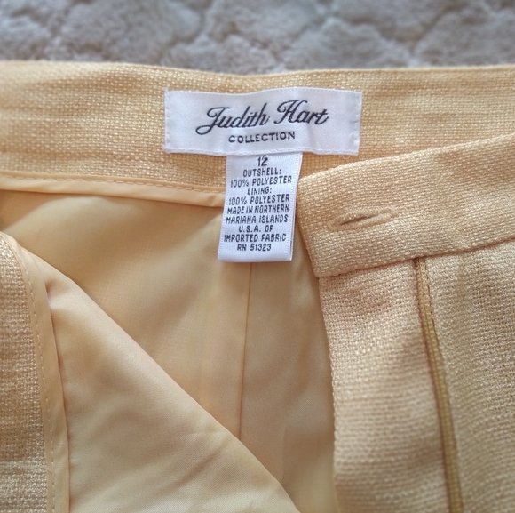 Judith Hart yellow size 12 pleated pants - Picture 8 of 12